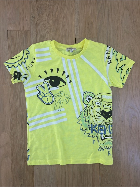 Kenzo Other - Kenzo Neon Yellow Graphic Tiger & Eye Kids Tee